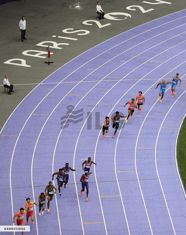 (PARIS2024) FRANCE-PARIS-OLY-ATHLETICS-4X100M RELAY-MEN