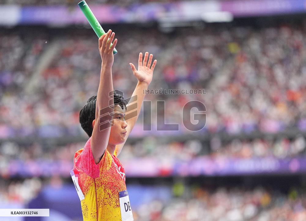 (PARIS2024) FRANCE-PARIS-OLY-ATHLETICS-4X100M RELAY-MEN