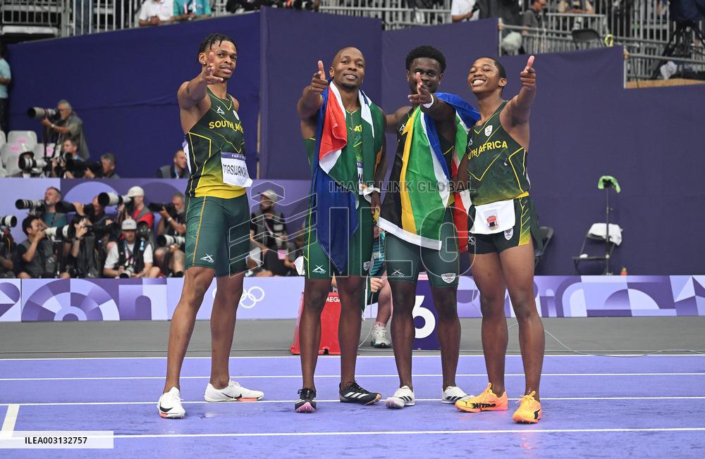 (PARIS2024) FRANCE-PARIS-OLY-ATHLETICS-4X100M RELAY-MEN