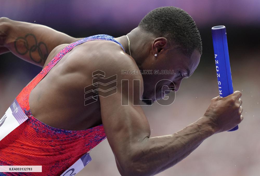 (PARIS2024) FRANCE-PARIS-OLY-ATHLETICS-4X100M RELAY-MEN