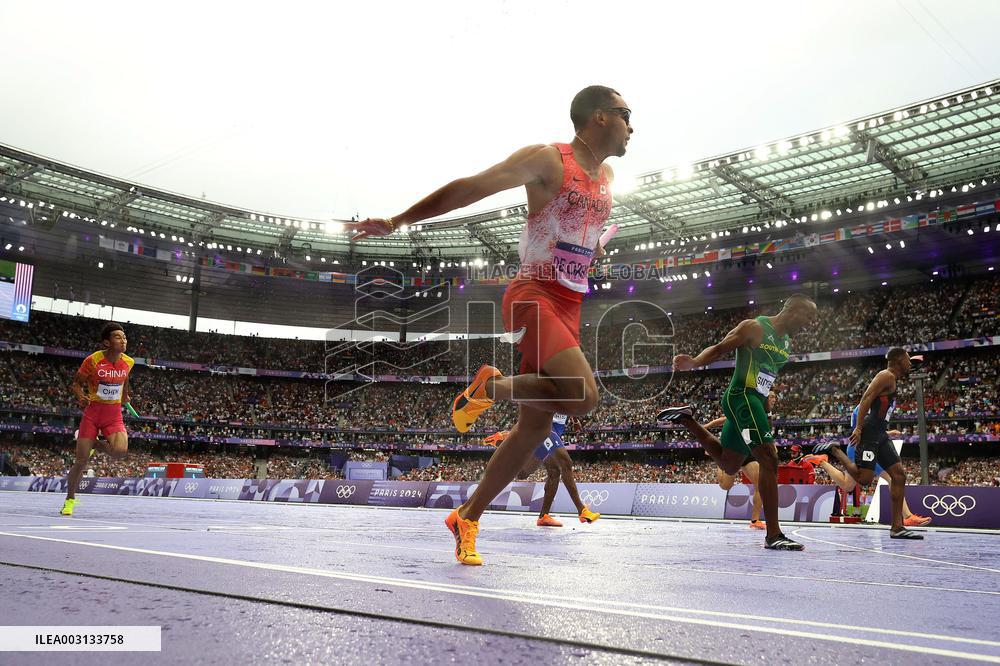 (PARIS2024) FRANCE-PARIS-OLY-ATHLETICS-4X100M RELAY-MEN