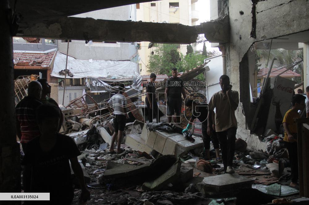 (PhotoFlash)MIDEAST-GAZA-ISRAELI AIRSTRIKE