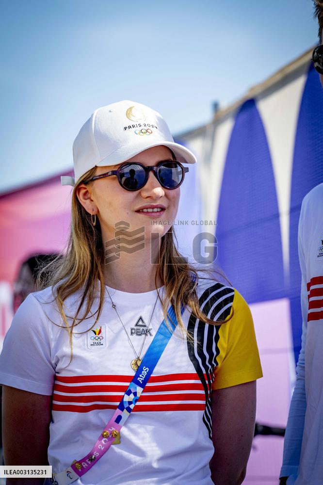 Paris 2024 - Belgian Princes And Princesses At Marathon Event