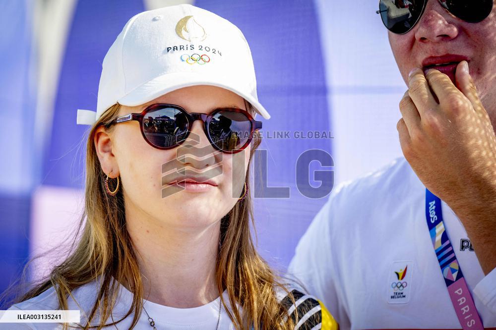 Paris 2024 - Belgian Princes And Princesses At Marathon Event