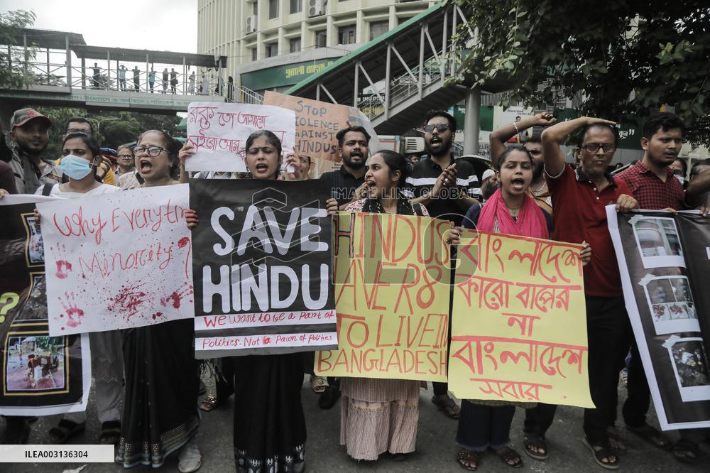 Hindu Community Protest Bangladesh - Dhaka