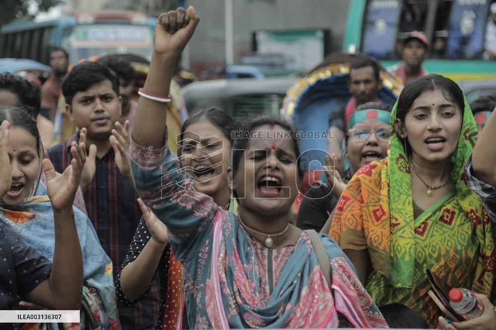 Hindu Community Protest Bangladesh - Dhaka