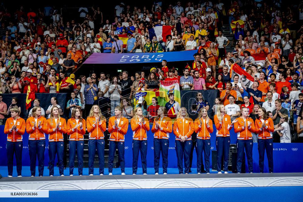 Paris 2024 - Women's Water Polo Medal Ceremony