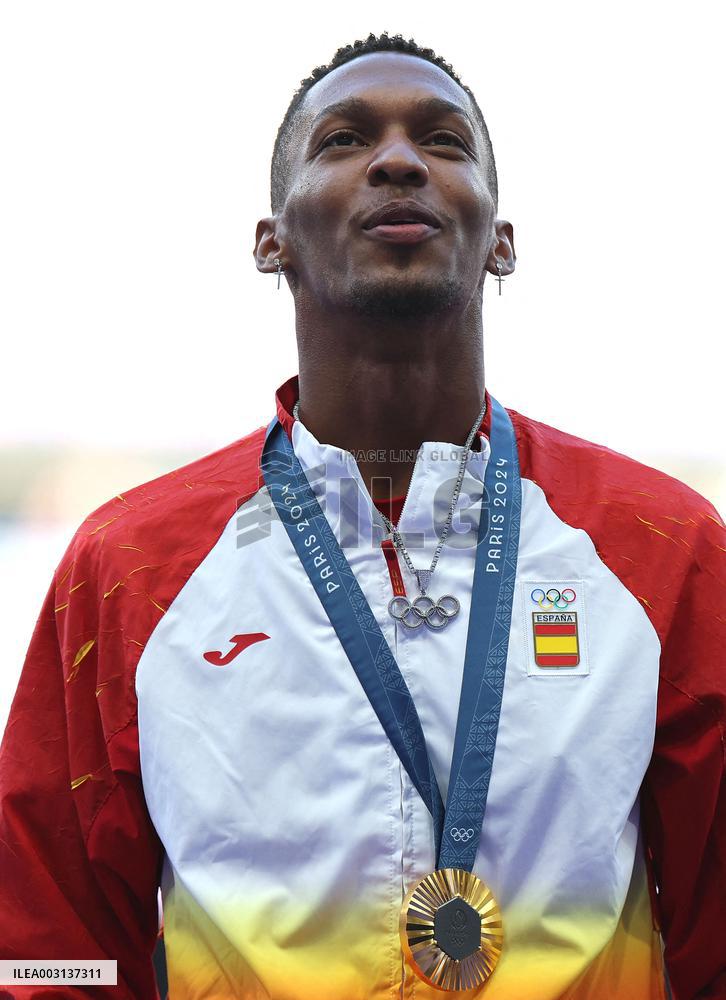 (PARIS2024) FRANCE-PARIS-OLY-ATHLETICS-TRIPLE JUMP-MEN