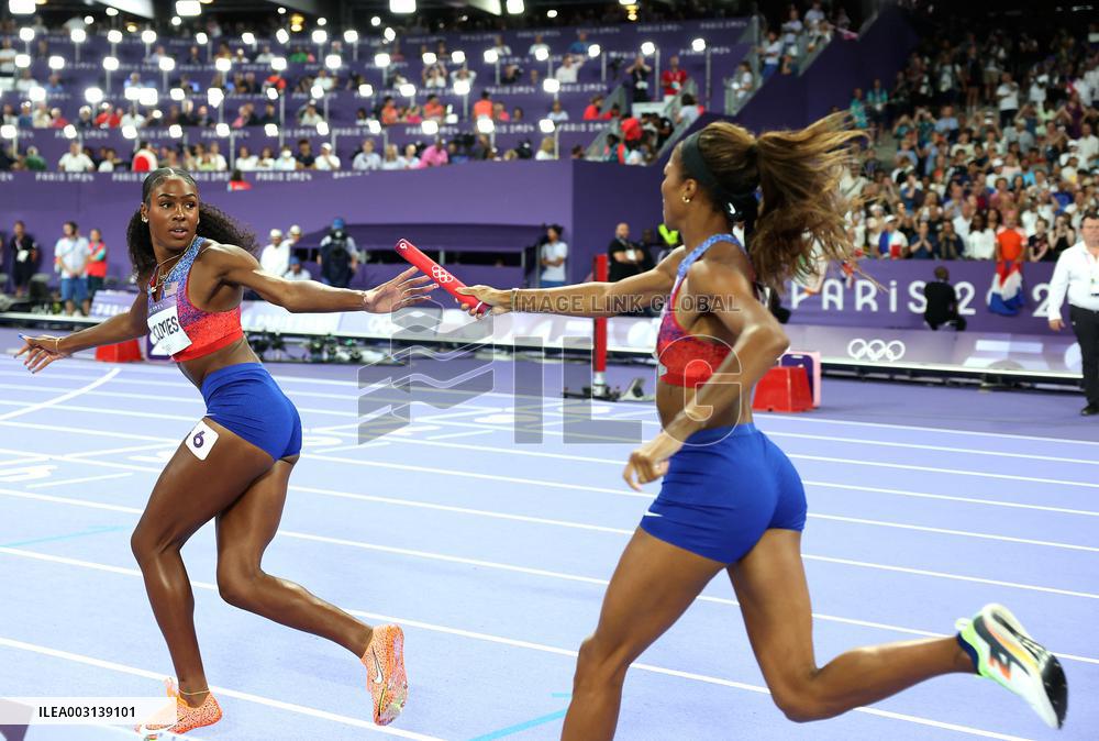 (PARIS2024) FRANCE-PARIS-OLY-ATHLETICS-4X400M RELAY-WOMEN