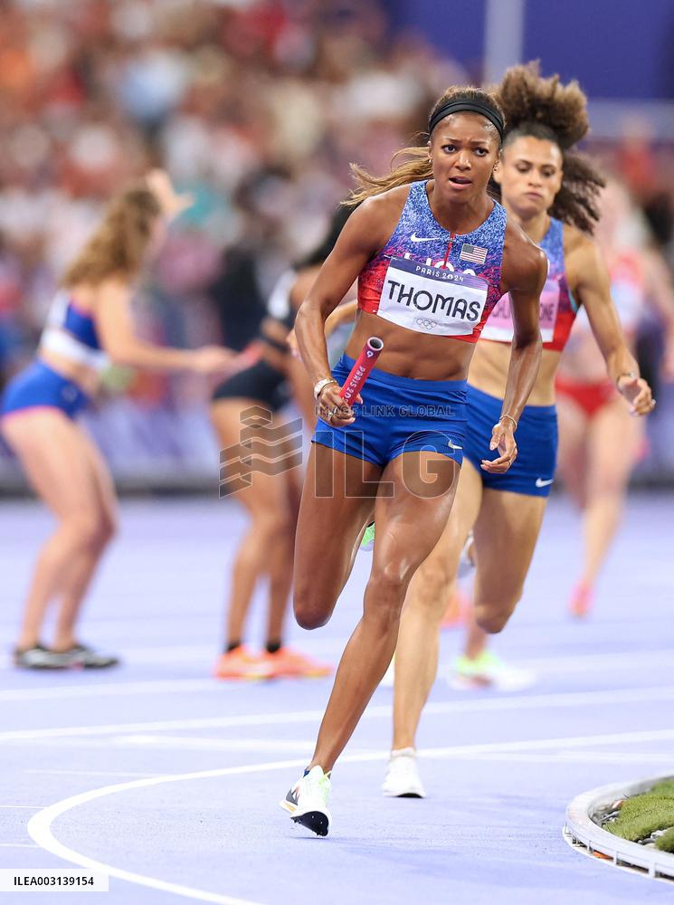 (PARIS2024) FRANCE-PARIS-OLY-ATHLETICS-4X400M RELAY-WOMEN