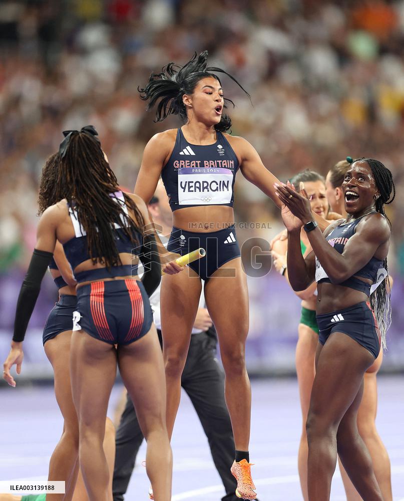 (PARIS2024) FRANCE-PARIS-OLY-ATHLETICS-4X400M RELAY-WOMEN