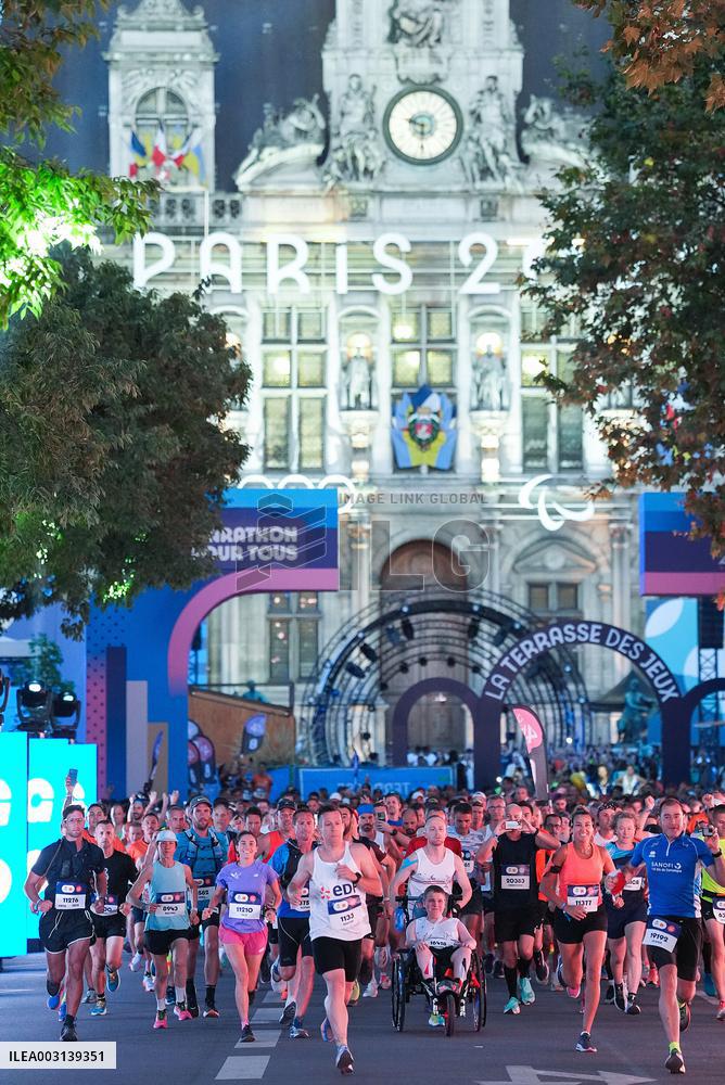 (PARIS2024) FRANCE-PARIS-OLY-MASS PARTICIPATION MARATHON