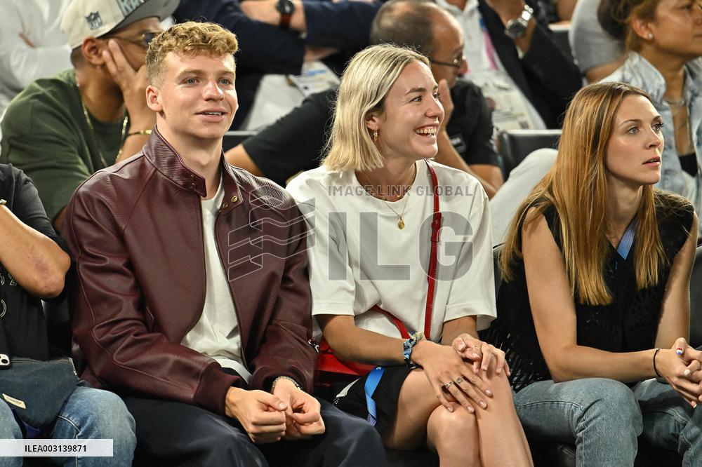 Paris 2024 - Leon Marchand At France v USA Basketball Final
