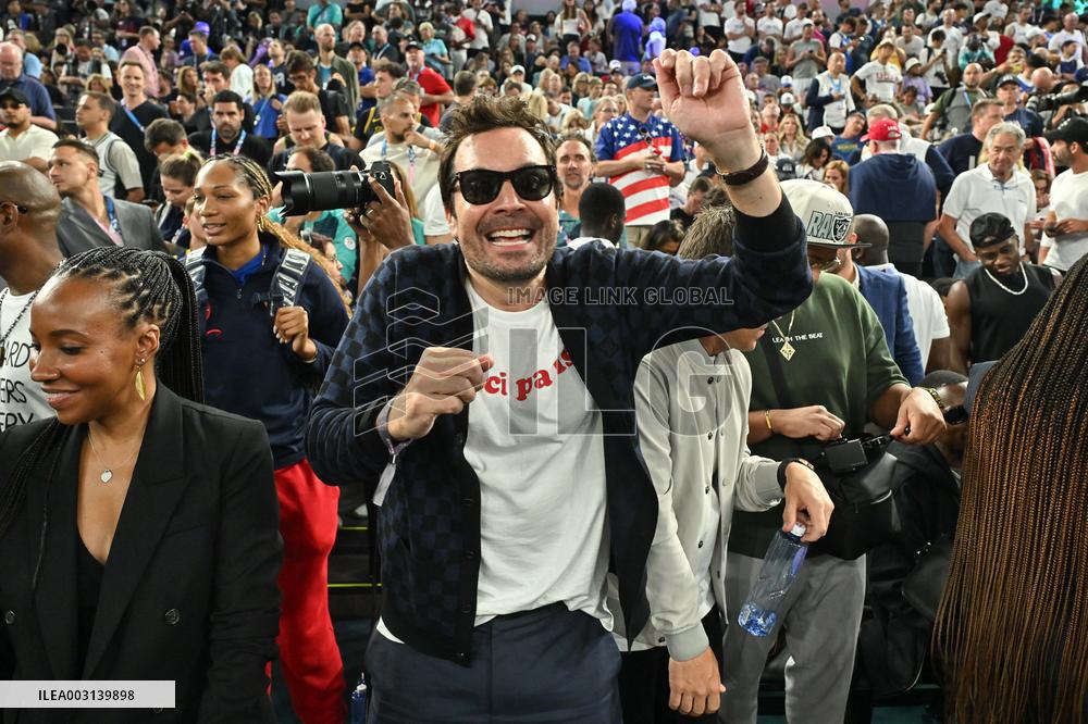 Paris 2024 - Jimmy Fallon At France v USA Basketball Final