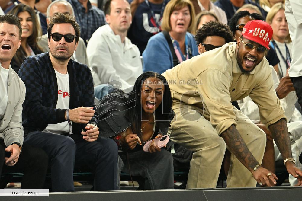 Paris 2024 - Carmelo Anthony At France v USA Basketball Final
