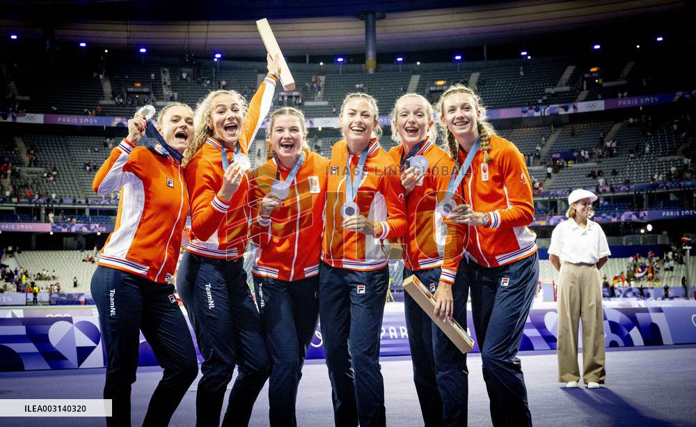 Paris 2024 - Athletics - Dutch Team Wins Silver In Women's 4x400m Relay