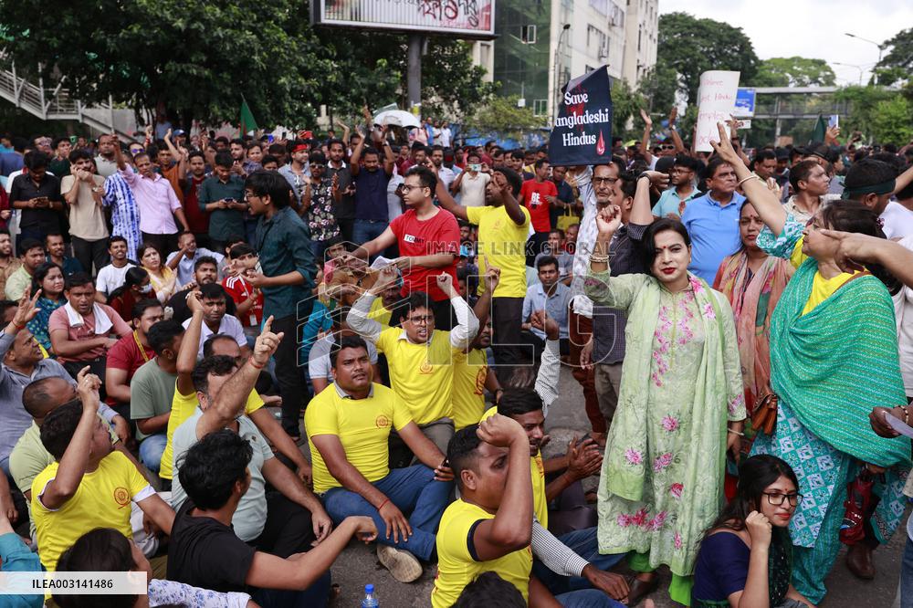 Hindu Community Protests Against Violence - Dhaka