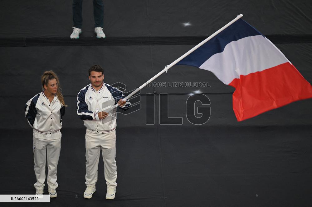 Paris 2024 - French Flag Bearers At Closing Ceremony