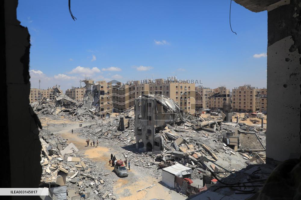 MIDEAST-GAZA-KHAN YOUNIS-EVACUATION