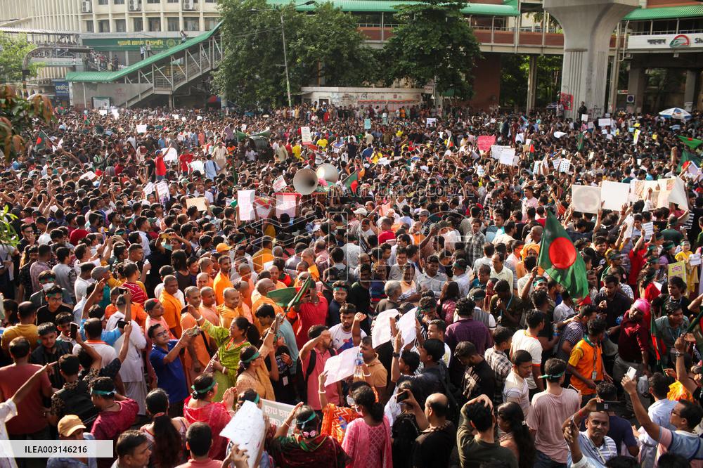 Hindu Community Protests Against Violence - Dhaka