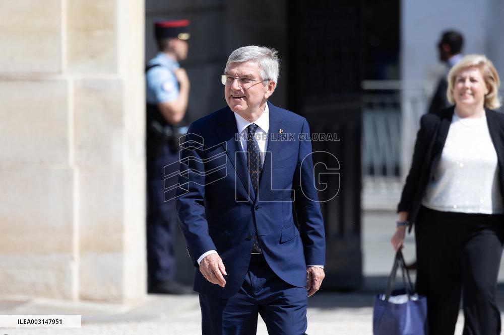 Meeting for contributors to the Paris 2024 Olympic Games at the Elysee - Paris