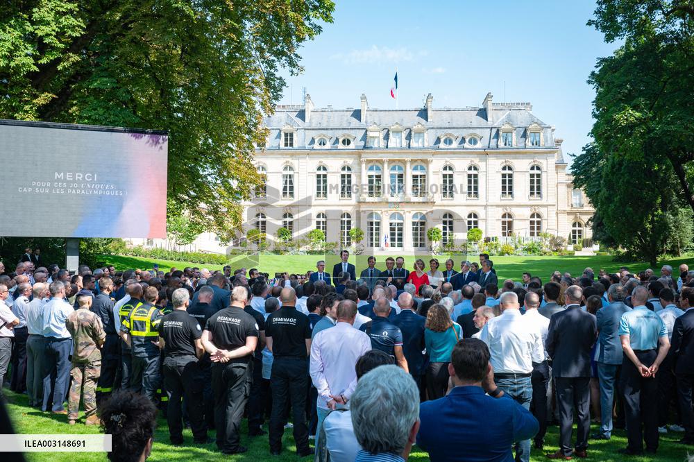 Paris 2024 - Meeting for contributors to the Paris 2024 Olympic Games at the Elysee
