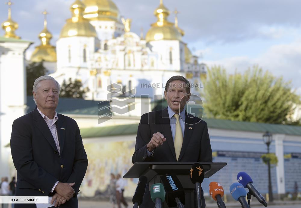 Briefing of US Senators Lindsey Graham and Richard Blumenthal in Kyiv