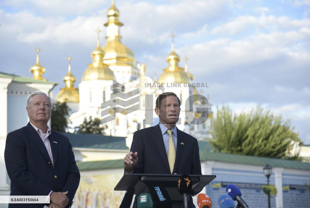 Briefing of US Senators Lindsey Graham and Richard Blumenthal in Kyiv