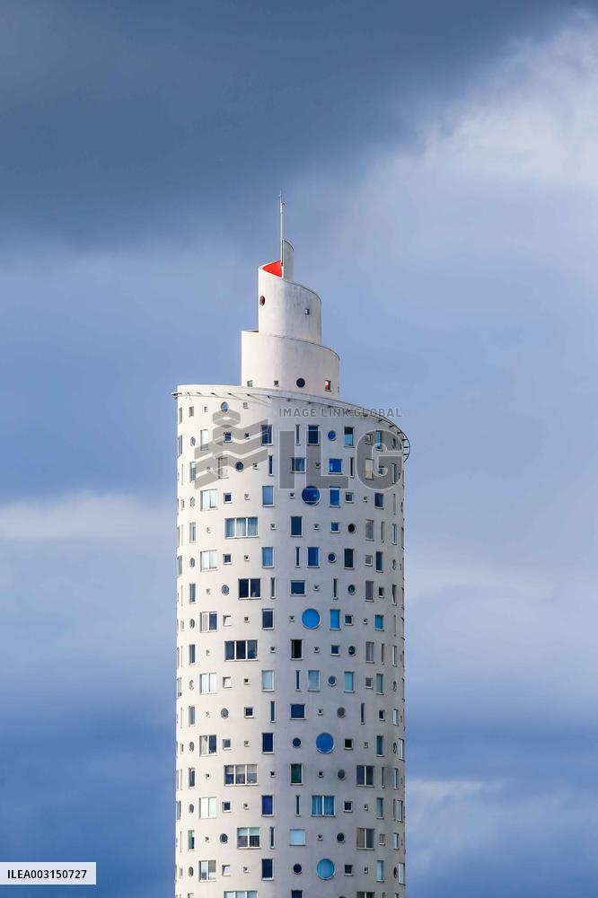 A unique apartment building called the Snail Tower