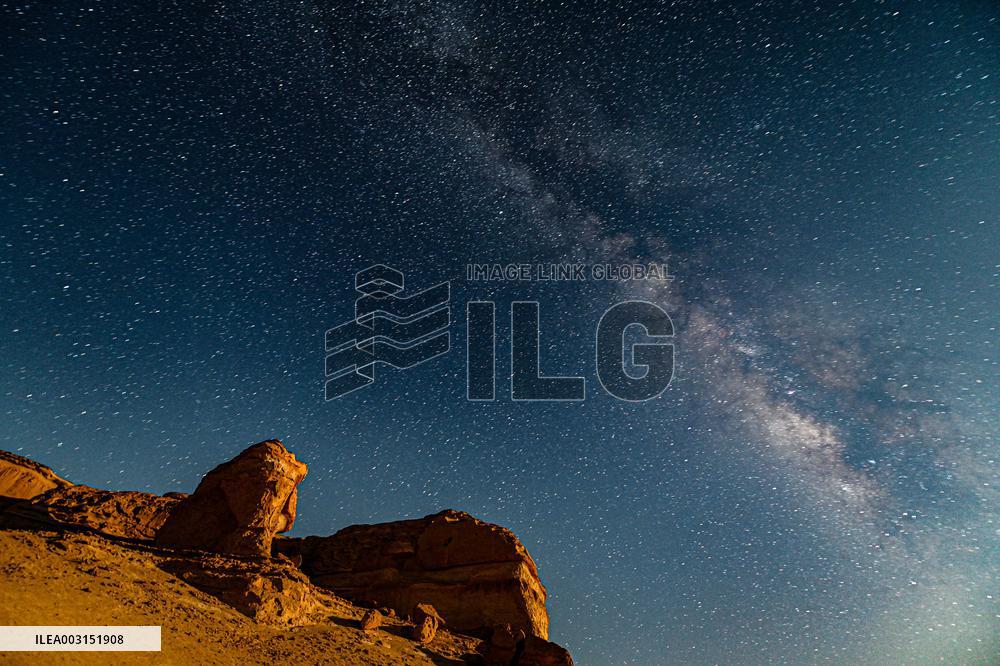 Starry Sky Over The Desert In Fayoum - Egypt