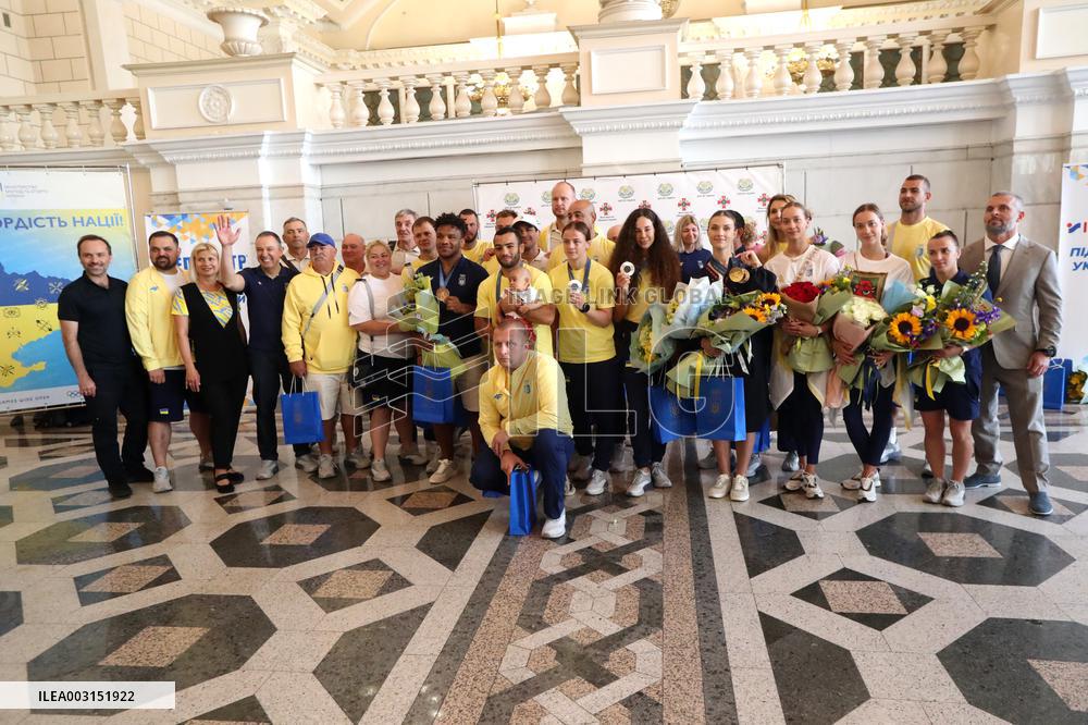 Team Ukraine athletes come home from Paris 2024 Olympics