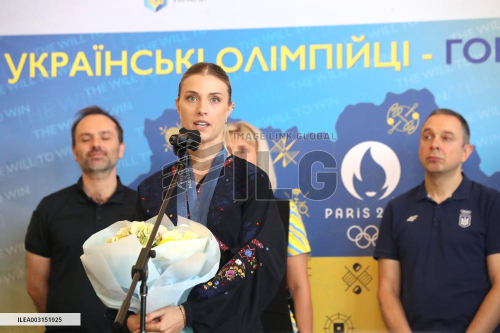 Team Ukraine athletes come home from Paris 2024 Olympics