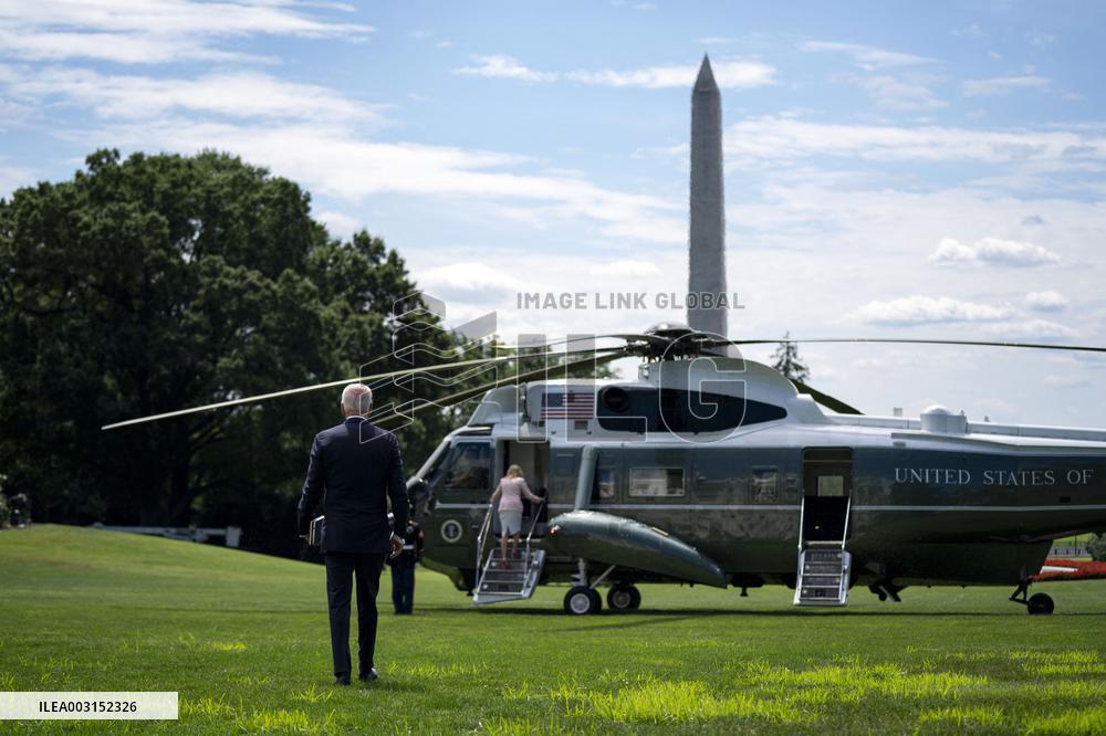 President Biden and First Lady Jill Biden depart the White House for New Orleans, Louisiana