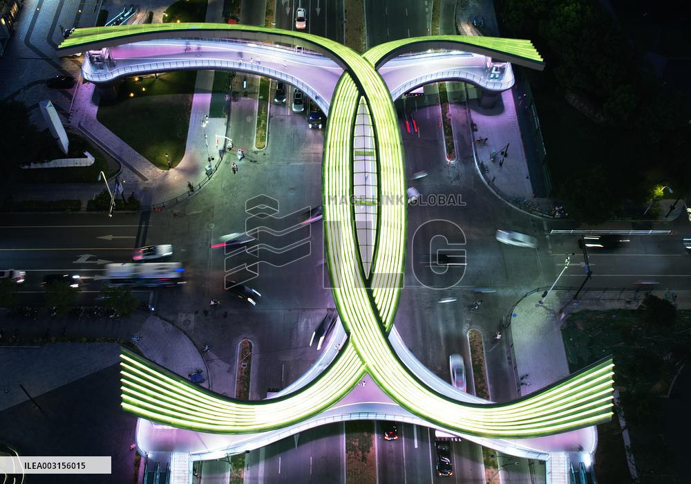A Shaped Pedestrian Bridge in Hangzhou