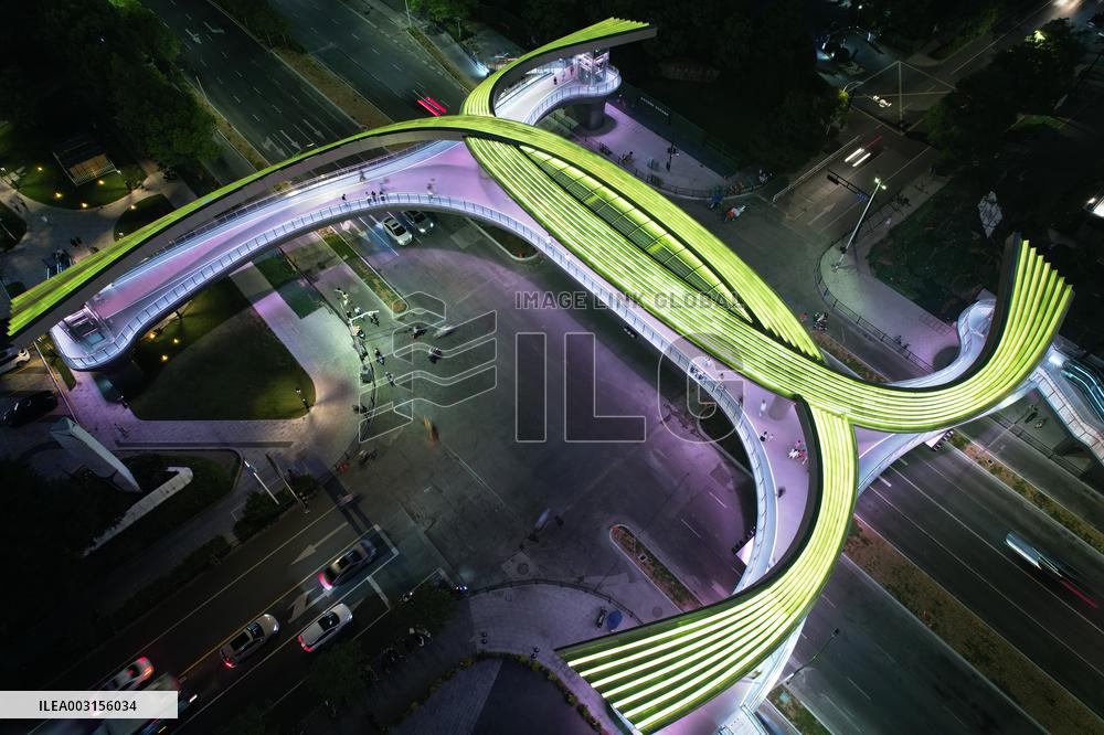 A Shaped Pedestrian Bridge in Hangzhou