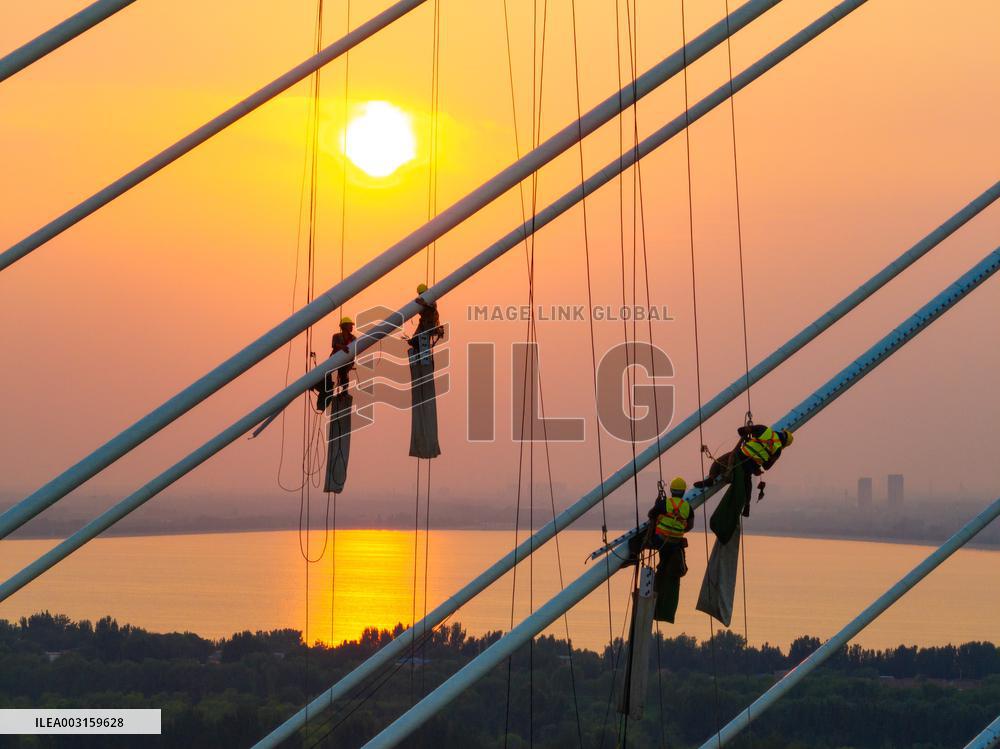 Yellow River Bridge Construction in Jinan