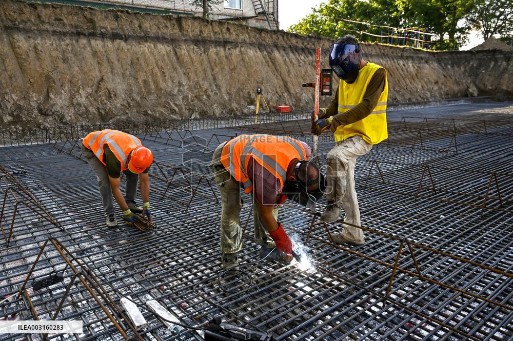 Construction of underground school in Zaporizhzhia region