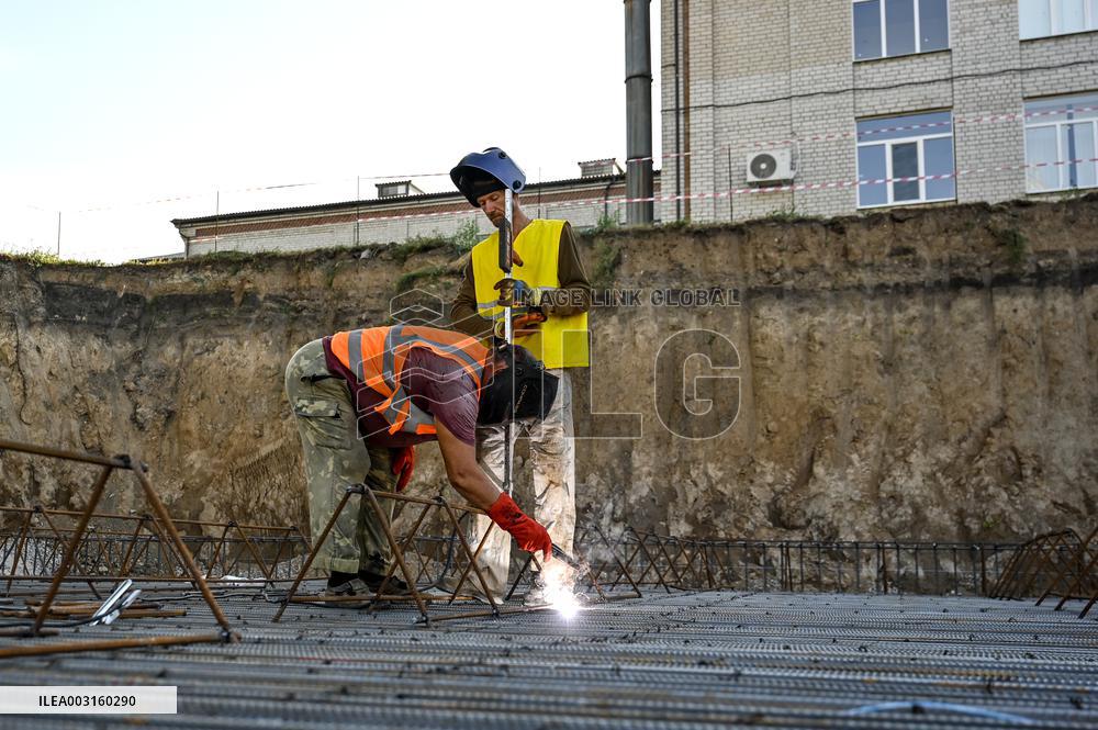 Construction of underground school in Zaporizhzhia region