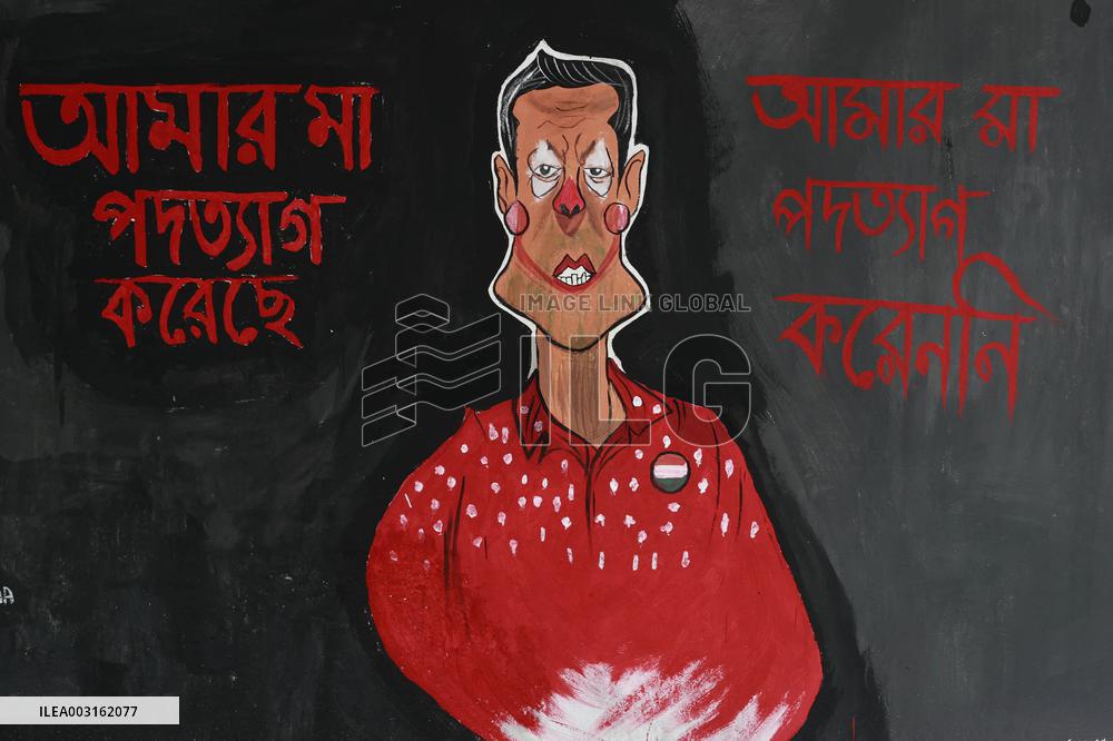 Graffiti With Protest Messages - Dhaka
