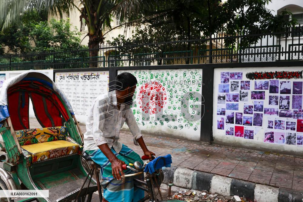 Graffiti With Protest Messages - Dhaka