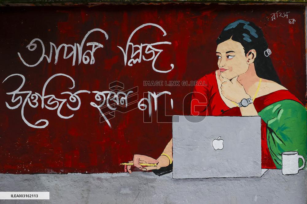 Graffiti With Protest Messages - Dhaka