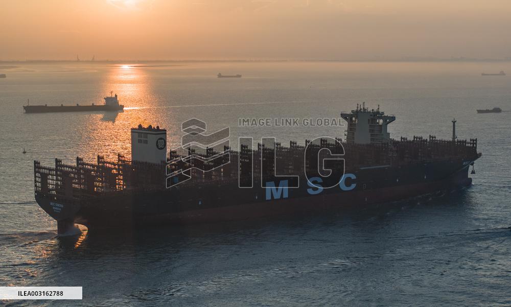 MSC SIMONA Container Ship Trial Voyage on The Yangtze River