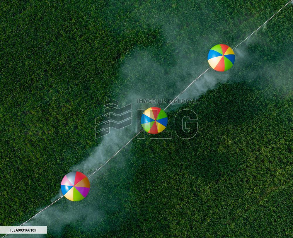 Hydrogen Balloon Irrigation Agriculture in Suqian