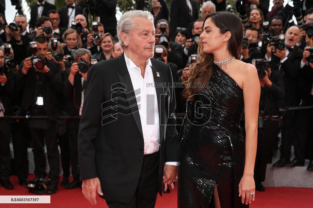 Cannes - Alain Delon Walks The Red Carpet