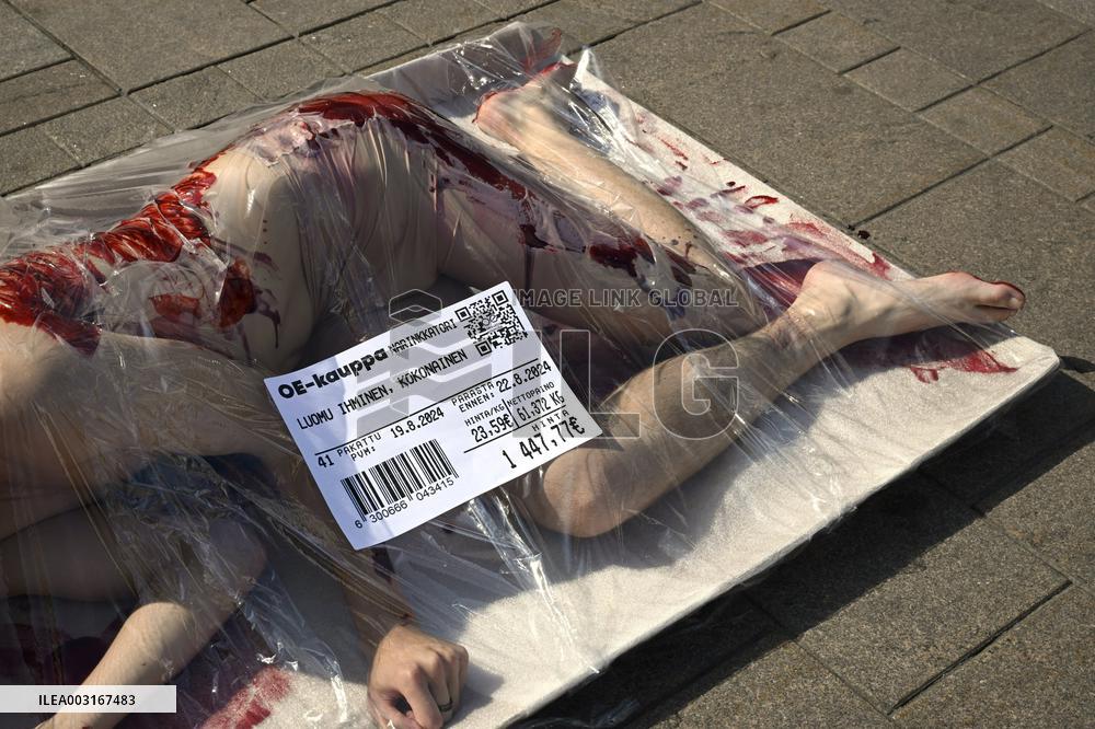 Oikeutta eläimille -yhdistyksen performanssi