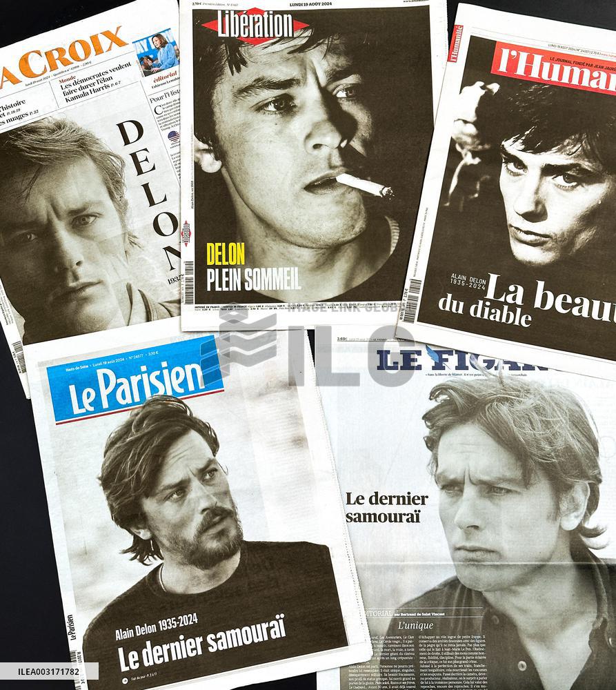 Papers React To Alain Delon’s Death - Paris