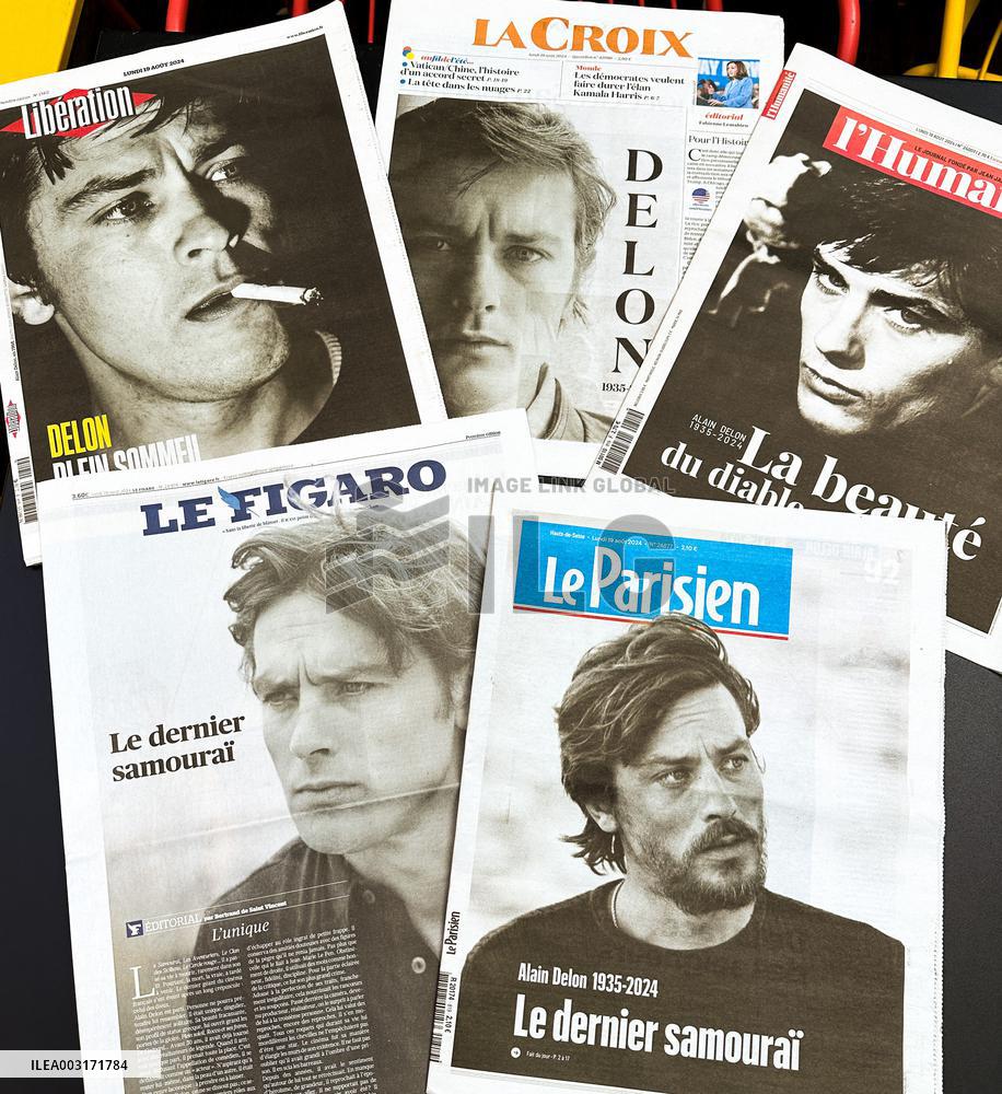 Papers React To Alain Delon’s Death - Paris