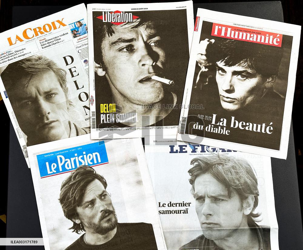 Papers React To Alain Delon’s Death - Paris