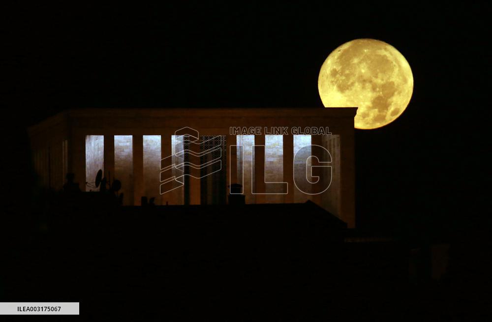 Supermoon Lights Up The Sky Above Ankara - Turkey