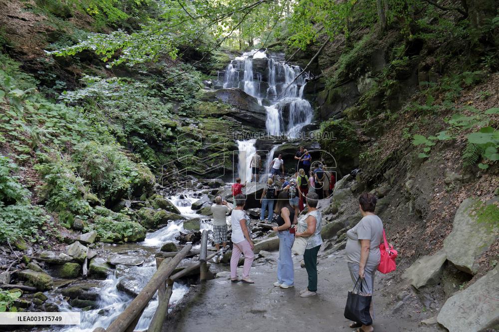 Pylypets ski resort in summer